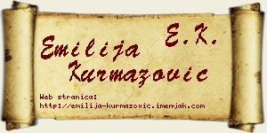 Emilija Kurmazović vizit kartica